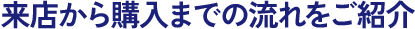 来店から購入までの流れをご紹介