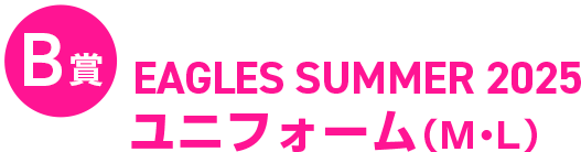 B賞EAGLES SUMMER 2025ユニフォーム（M・L）