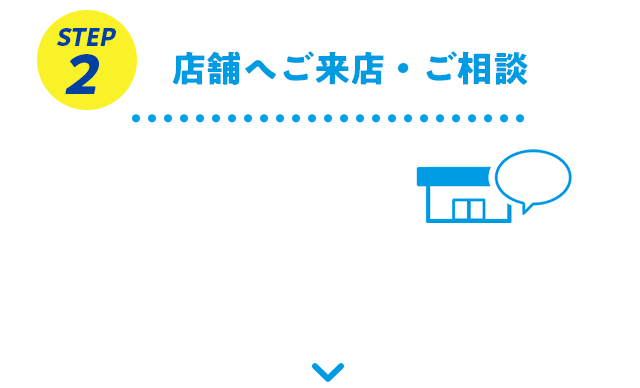 step2 店舗へご来店・ご相談