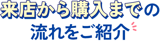 来店から購入までの流れをご紹介