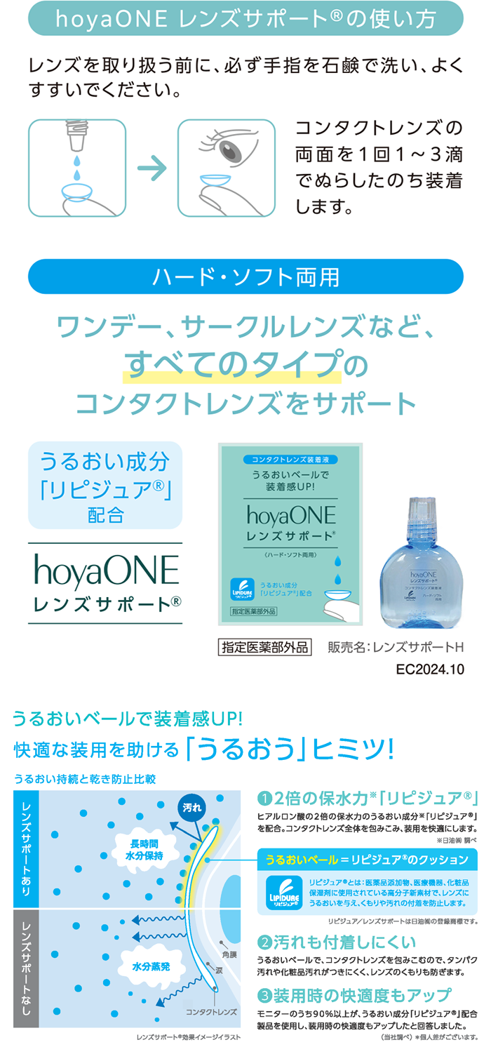 レンズサポート | HOYA株式会社 コンタクトレンズ事業部